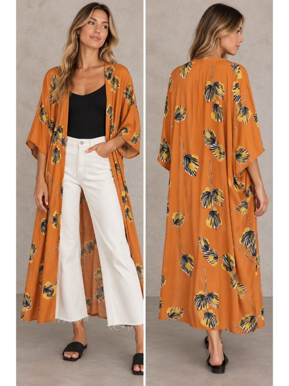 Anthropologie Bel Kazan Duster Kimono Shawl Open Front Jacket Size Small